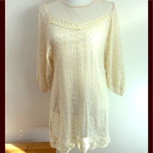 Creamy White Lace Dress